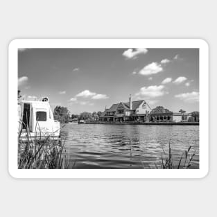 The Ferry pub on the River Bure, Horning, UK Sticker